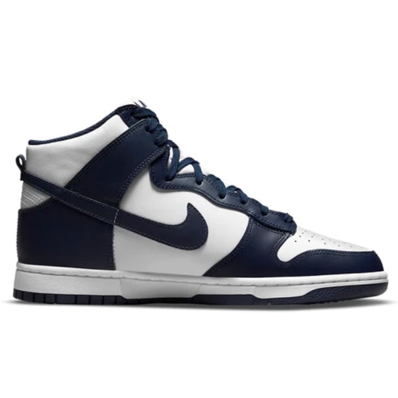Kids Grade School Nike Dunk High white/midnight navy size 6.5 - Picture 4 of 10